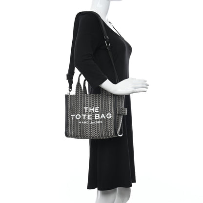 Marc Jacobs Cotton Jacquard Monogram Mini The Traveler Tote Bag Beige Multicolor 2 of 12