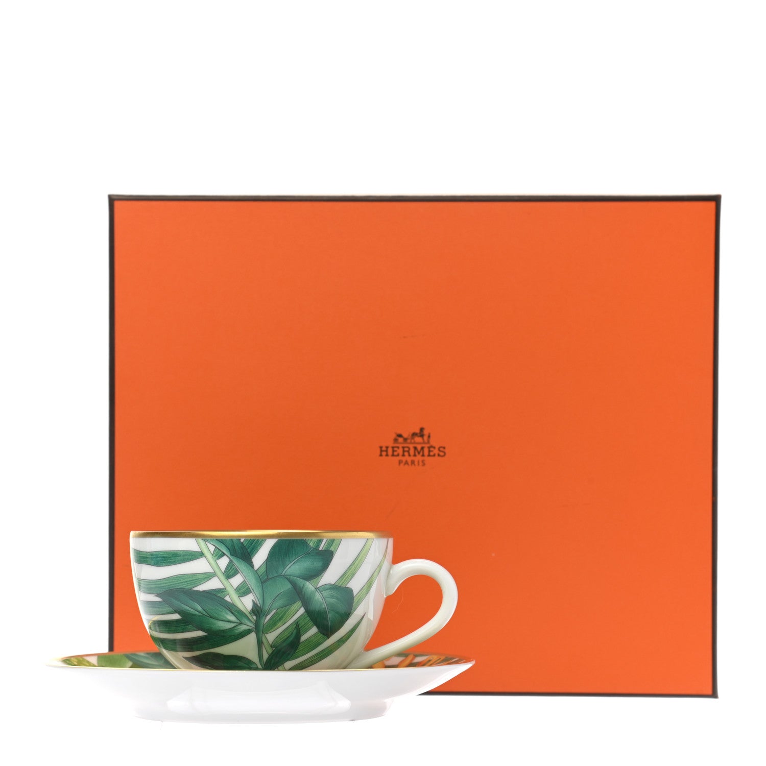 Hermes Porcelain Passifolia Tea Cup And Saucer 10 of 10