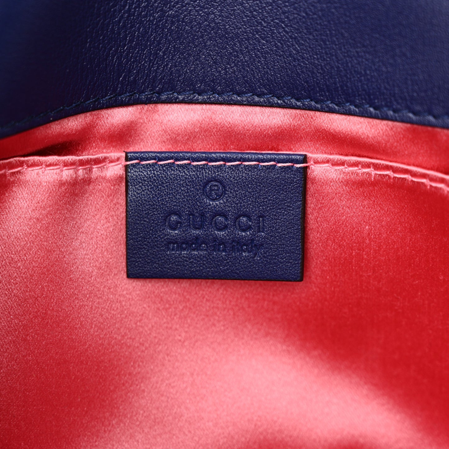 Velvet Matelasse Mini GG Marmont Shoulder Bag Cobalt Blue