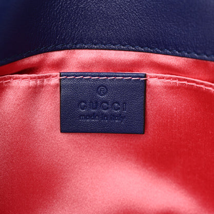 Gucci Velvet Matelasse Mini GG Marmont Shoulder Bag Cobalt Blue 6 of 12