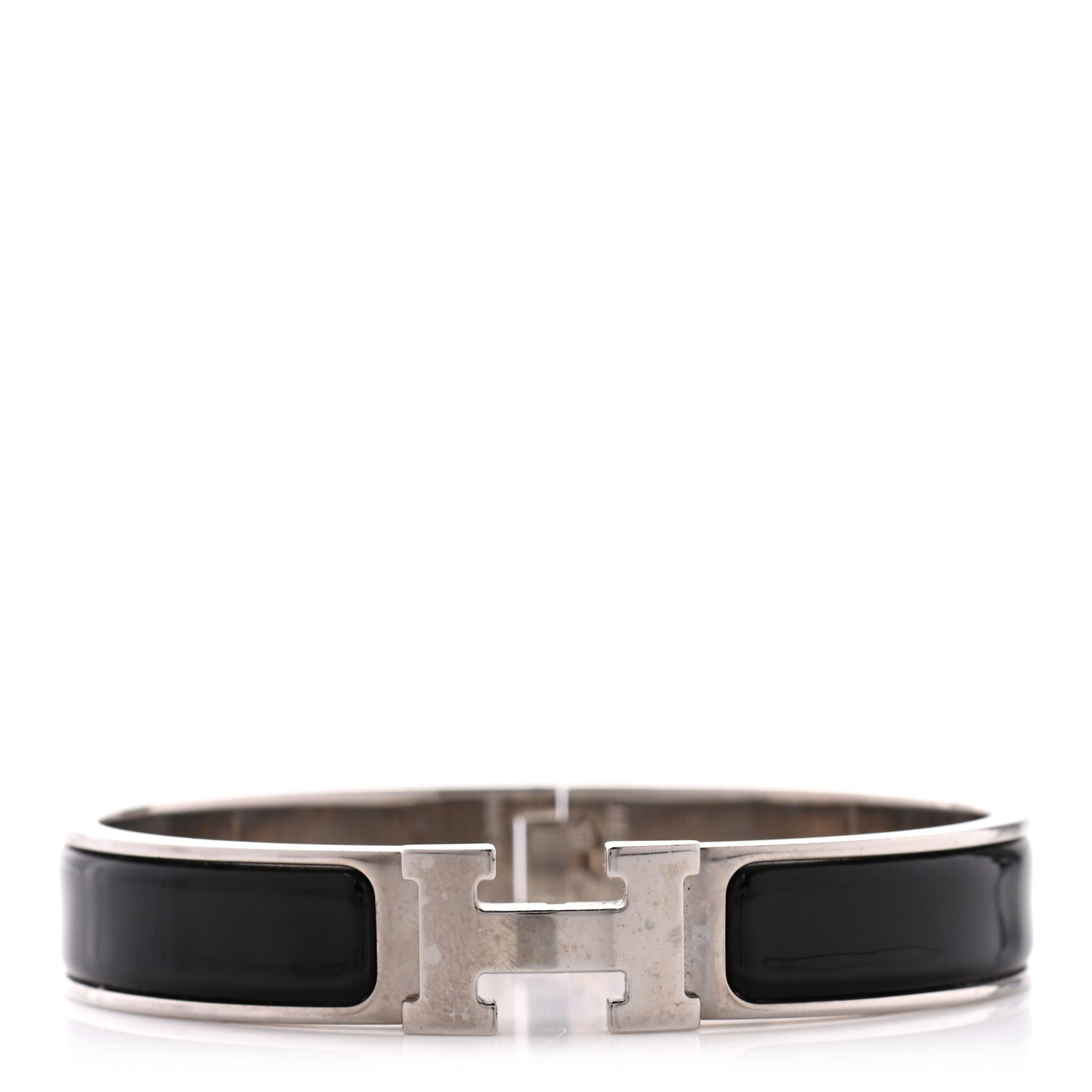 Hermes Enamel Narrow Clic Clac H Bracelet PM Black 1 of 4