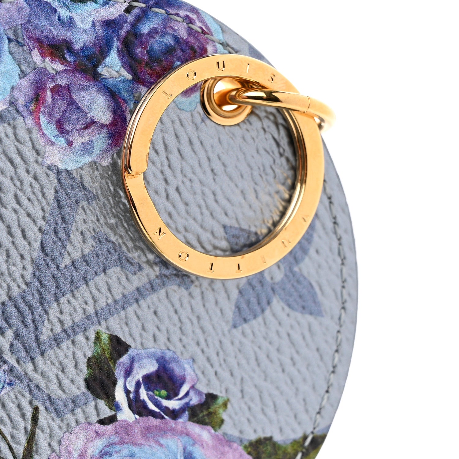 Louis Vuitton Metallic Monogram LV Garden Illustre Bag Charm Key Ring Blue 5 of 5