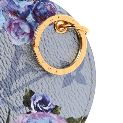 Louis Vuitton Metallic Monogram LV Garden Illustre Bag Charm Key Ring Blue 5 of 5