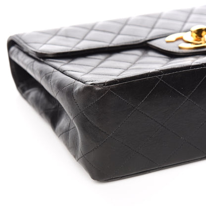 Chanel Lambskin Quilted XL Jumbo Single Flap Black 9 of 13
