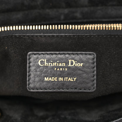 Christian Dior Grained Calfskin Cannage Medium Supple Lady Dior Black 6 of 13