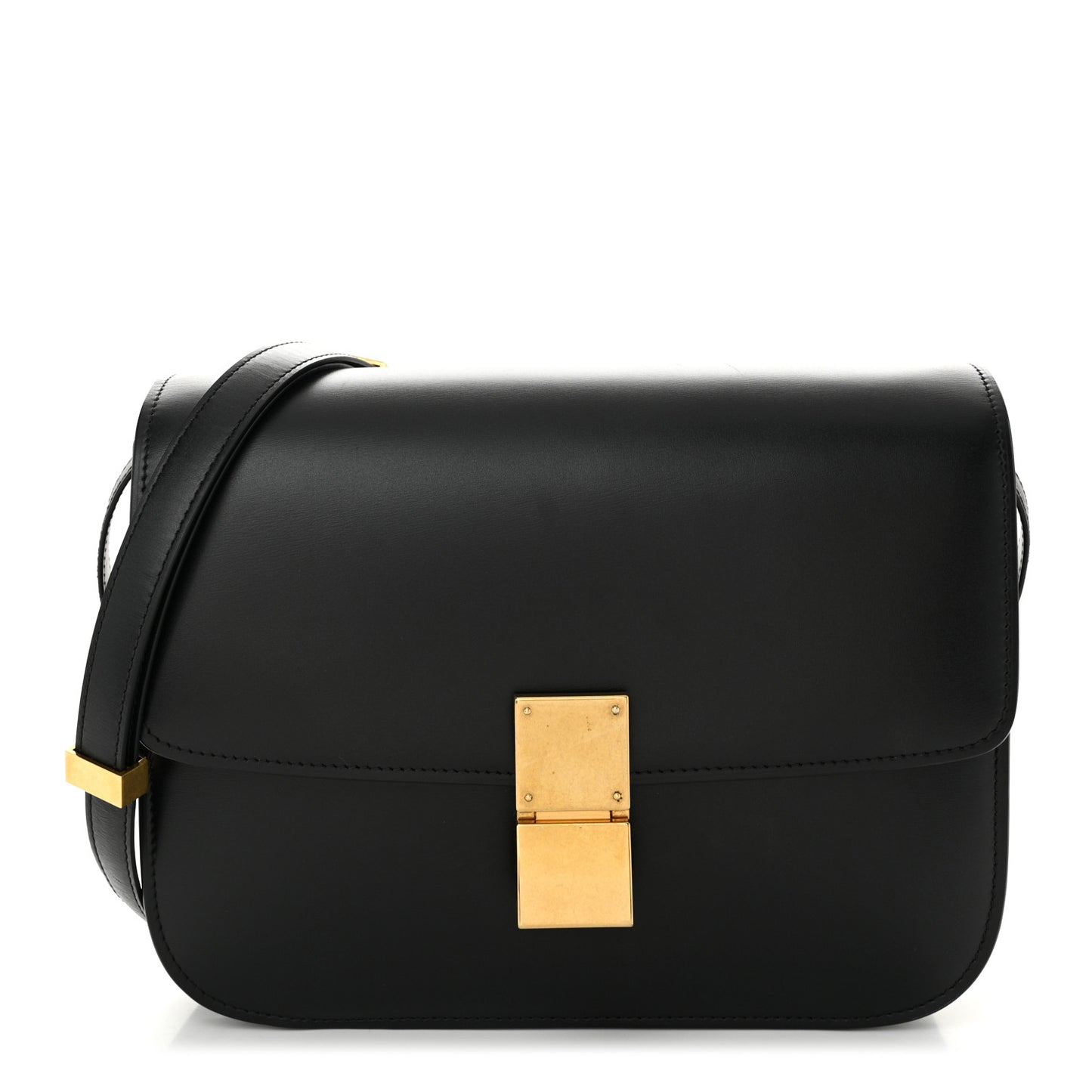 Box Calfskin Medium Classic Box Flap Black