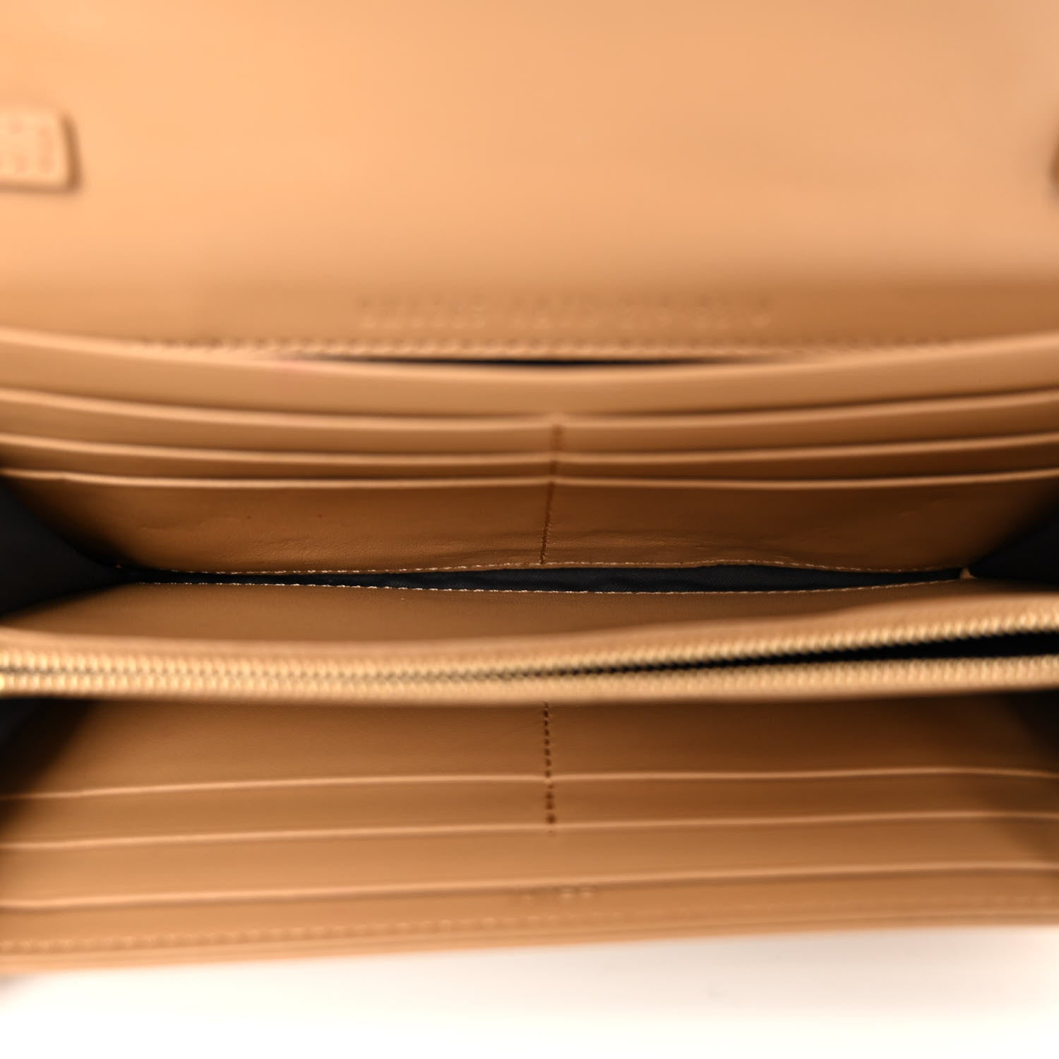 Fendi Nappa Matisse FF Embossed Continental Wallet On Chain Miele Scuro 5 of 11