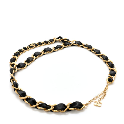 Chanel Calfskin Woven 90s Icon CC Belt 85 Black 2 of 4