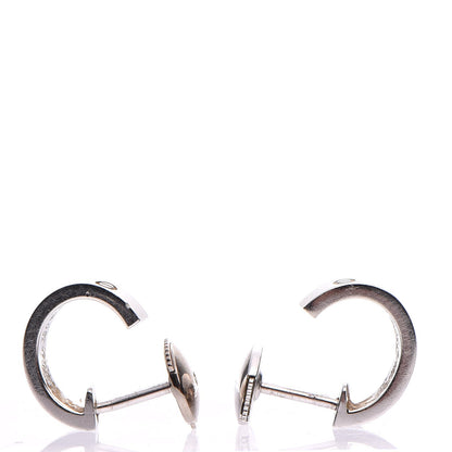 Cartier 18K White Gold Small LOVE Hoop Earrings 4 of 9