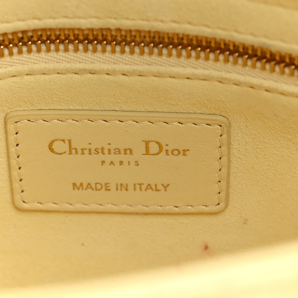 Christian Dior Lambskin Cannage Small My ABCDior Lady Dior Soft Yellow 6 of 16