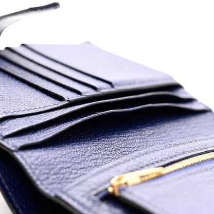 Hermes Chevre Mysore Bearn Compact Wallet Bleu Encre 7 of 9