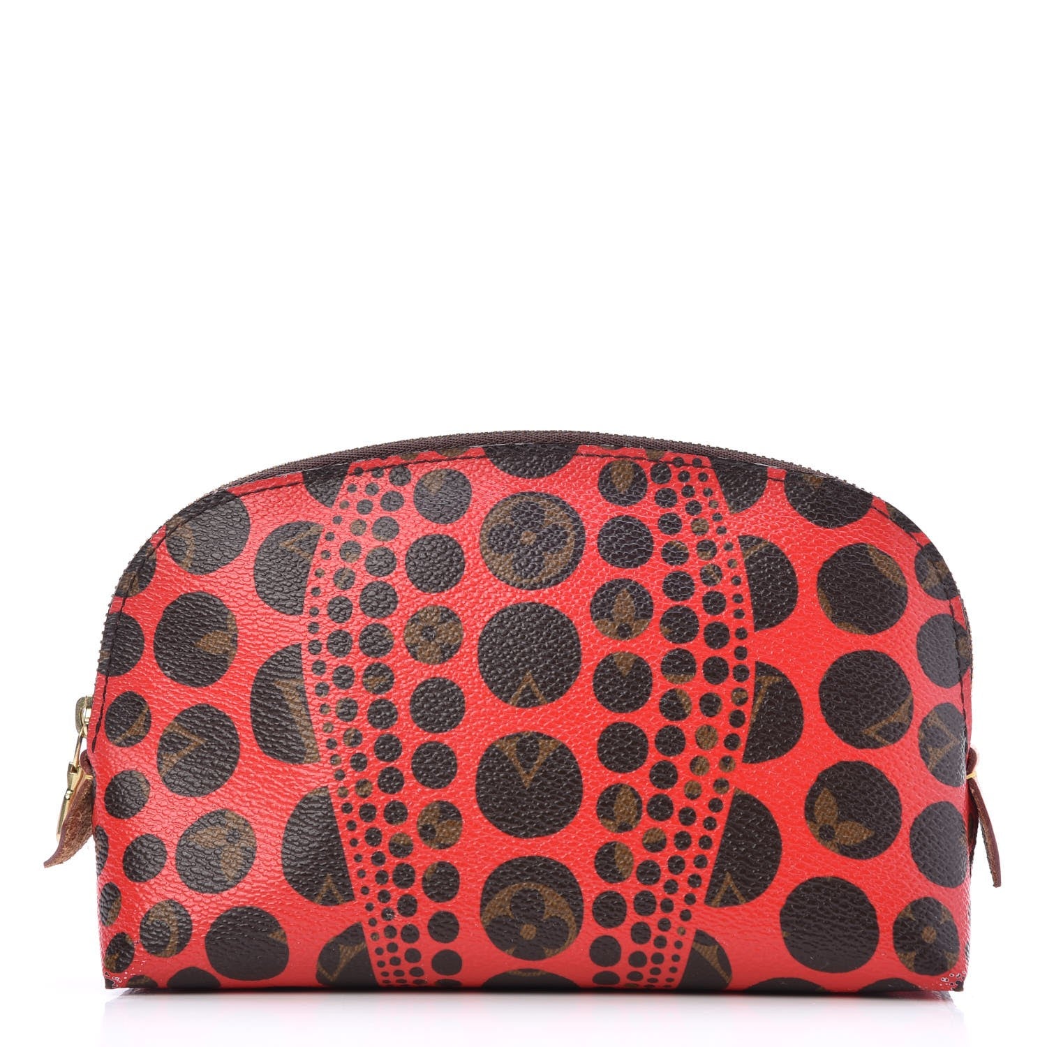 Louis Vuitton Monogram Kusama Pumpkin Dots Cosmetic Pouch Red 1 of 6
