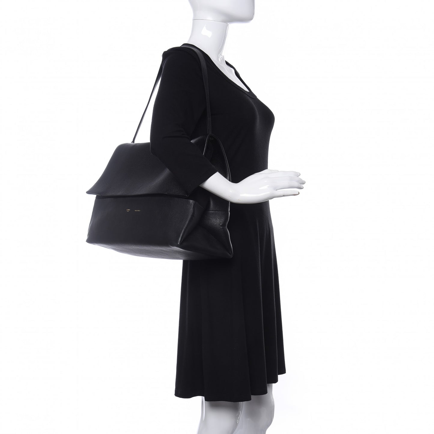 Baby Calfskin All Soft Shoulder Bag Black