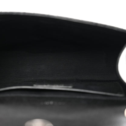 Saint Laurent Grain De Poudre Textured Mixed Matelasse Triquilt Medium Monogram Satchel Black 5 of 10