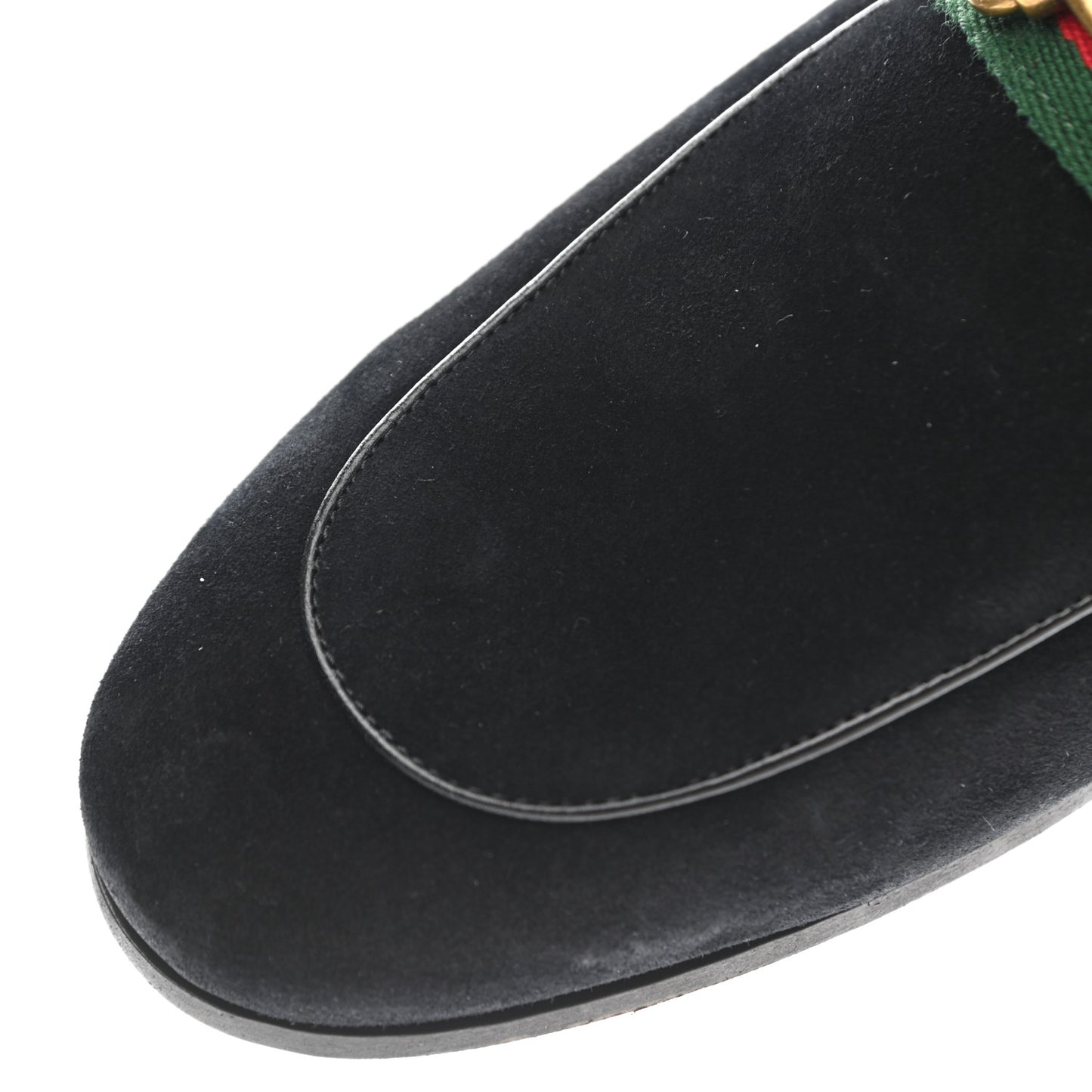 Suede Web Mens Horsebit Loafers 9 Black