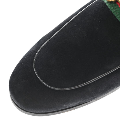 Gucci Suede Web Mens Horsebit Loafers 9 Black 10 of 11