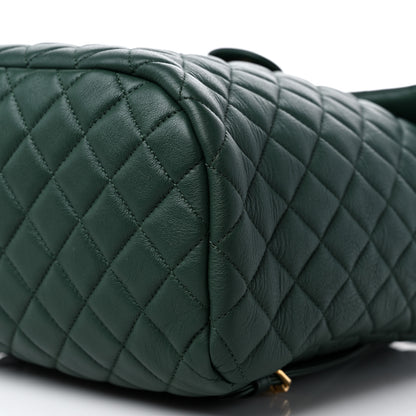 Chanel Calfskin Quilted Large Urban Spirit Backpack Dark Green 9 of 12
