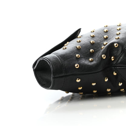Alexander McQueen Calfskin Studded De Manta Clutch Black 8 of 9