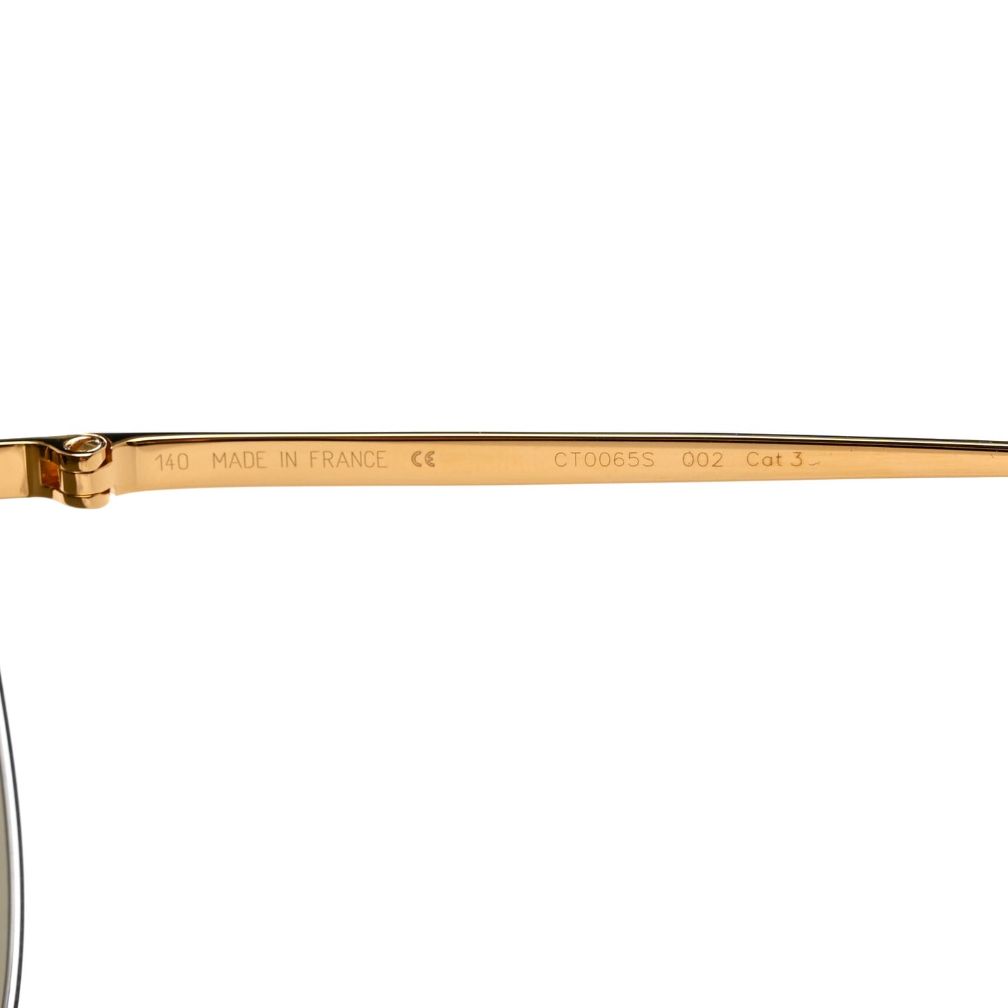Santos de Cartier Aviator Sunglasses CT0065S Gold
