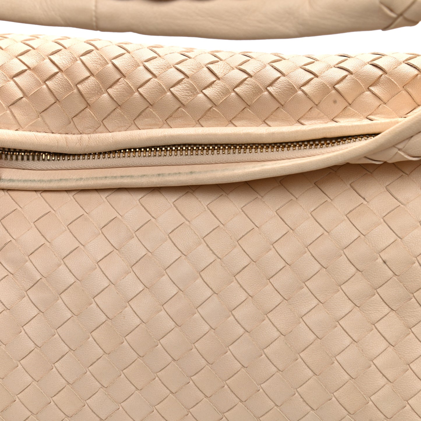 Nappa Intrecciato Large Veneta Hobo Bianco