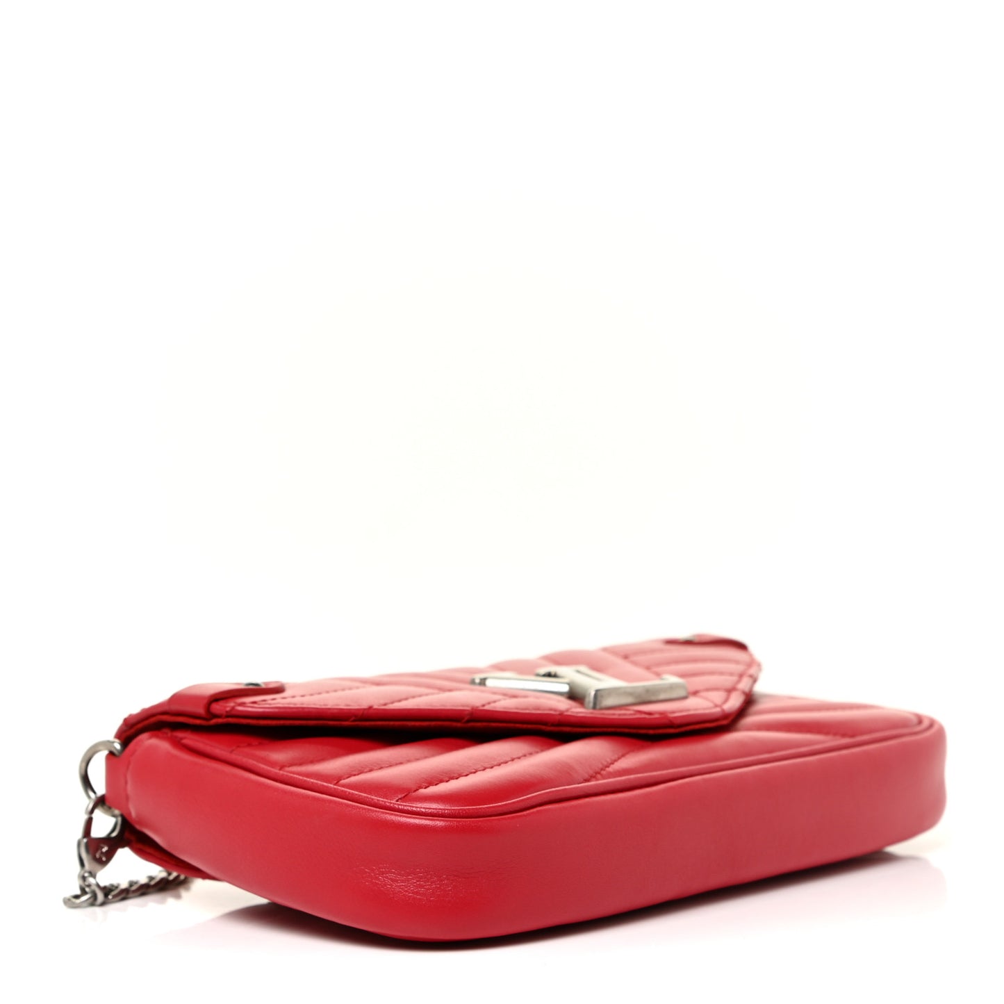 Calfskin New Wave Chain Pochette Scarlet