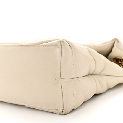 Saint Laurent SAINT LAURENT Lambskin Quilted Small Loulou Puffer Monogram Chain Satchel Crema Soft 9 of 12