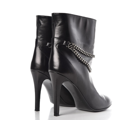 Saint Laurent Calfskin Debbie 100 Ankle Boots 38 Black 4 of 14
