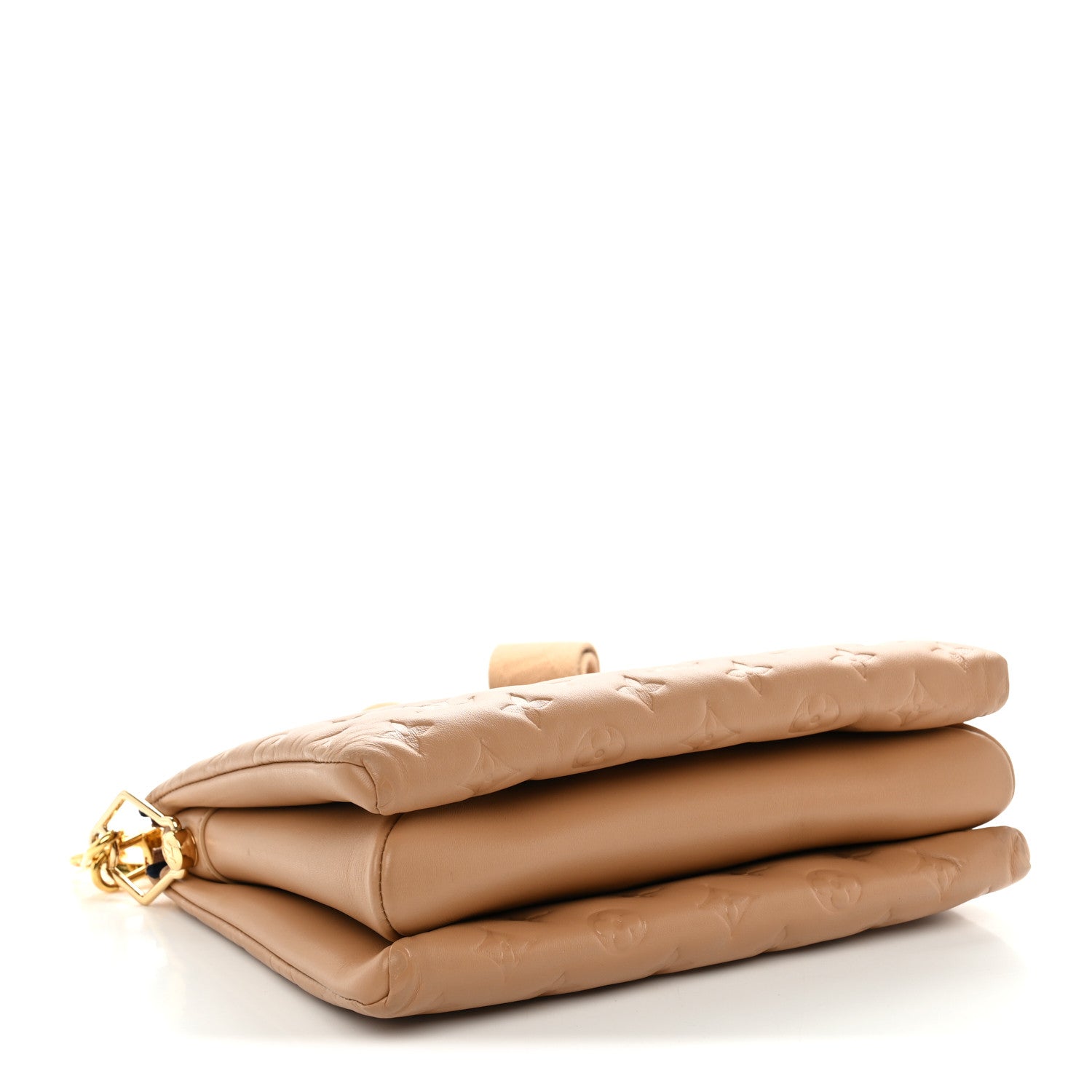 Louis Vuitton Lambskin Embossed Monogram Coussin PM Camel 4 of 9