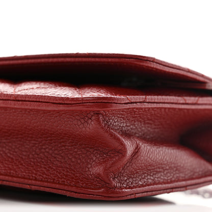 Chanel Caviar Quilted Wallet On Chain WOC Red 11 of 11