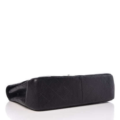 Chanel Caviar Quilted Jumbo Single Flap Black 5 of 13