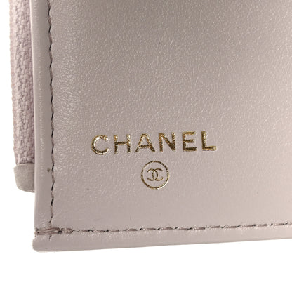 Chanel Goatskin Quilted Chanel 19 Small Flap Wallet Light Purple 6 of 10