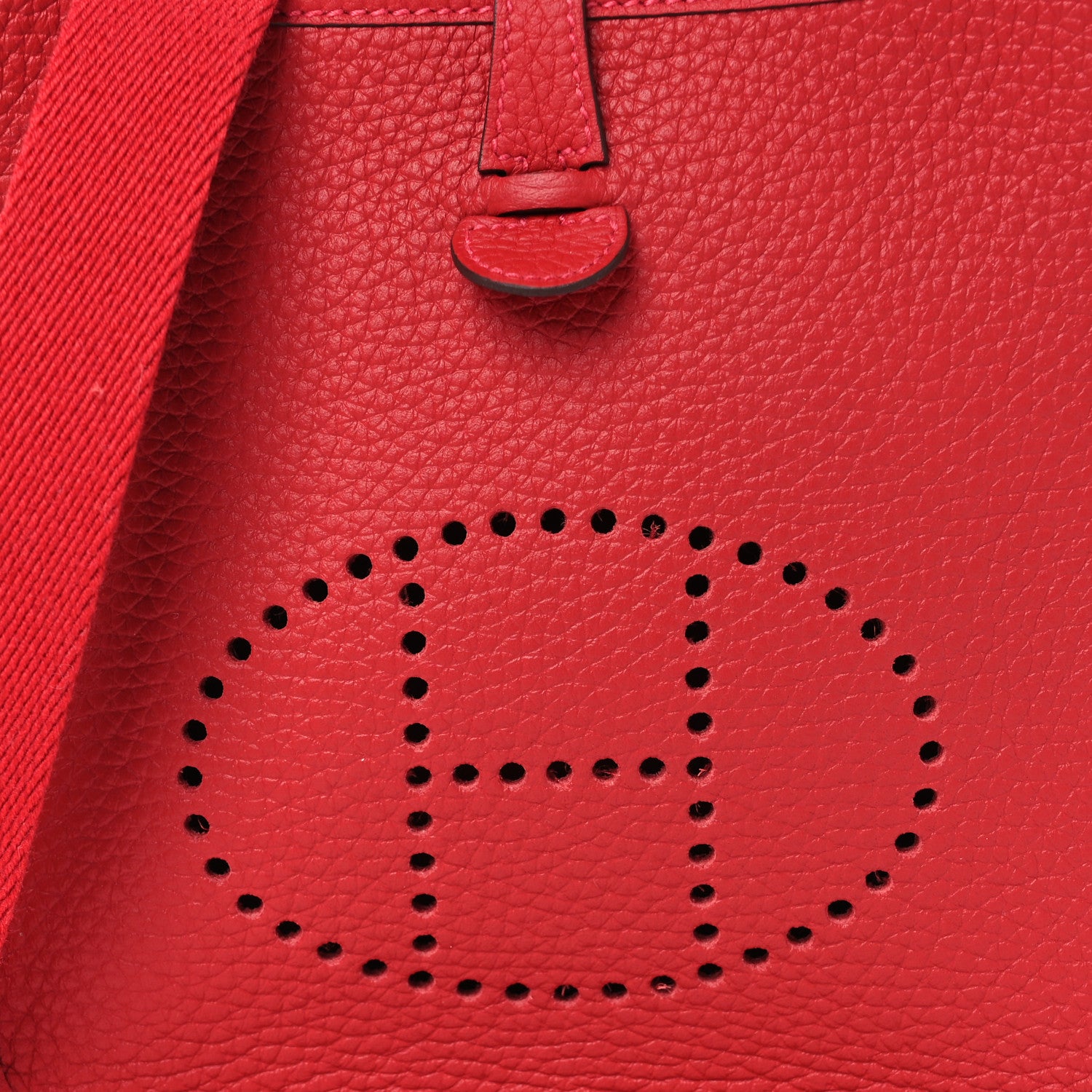 Hermes Taurillon Clemence Evelyne TPM Rouge Casaque 9 of 11