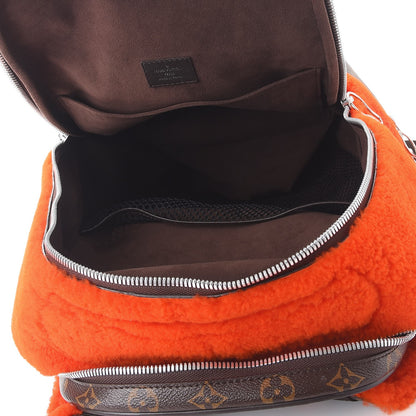 Louis Vuitton Shearling Monogram Marc Newson Fleece Pack Orange 5 of 9