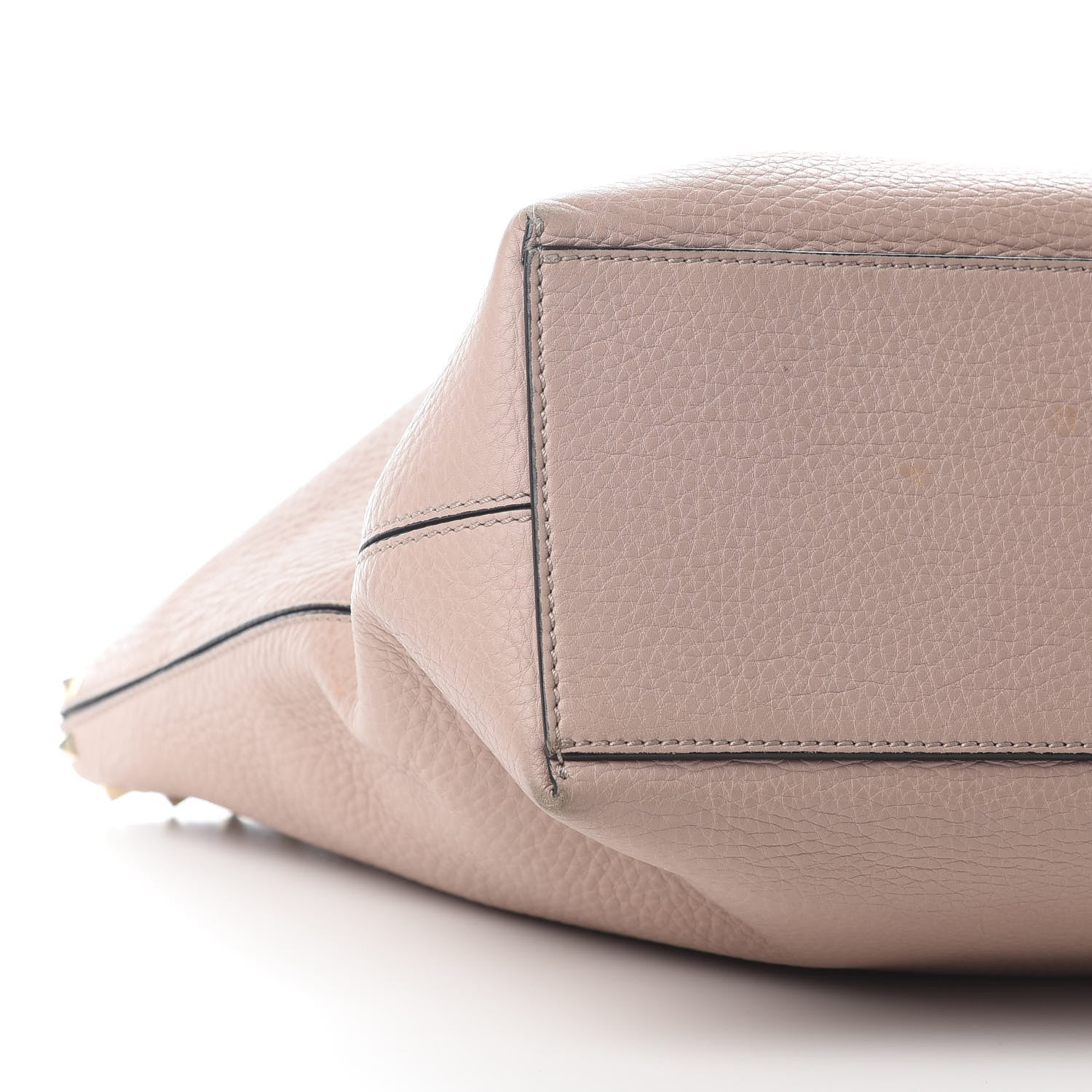 Valentino Garavani Grained Calfskin Rockstud Shoulder Tote Poudre 6 of 12