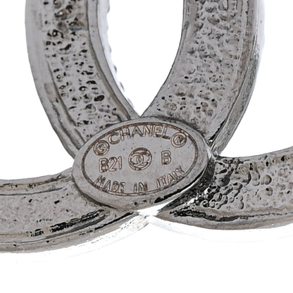 Chanel Ruthenium Crystal CC Earrings 4 of 5