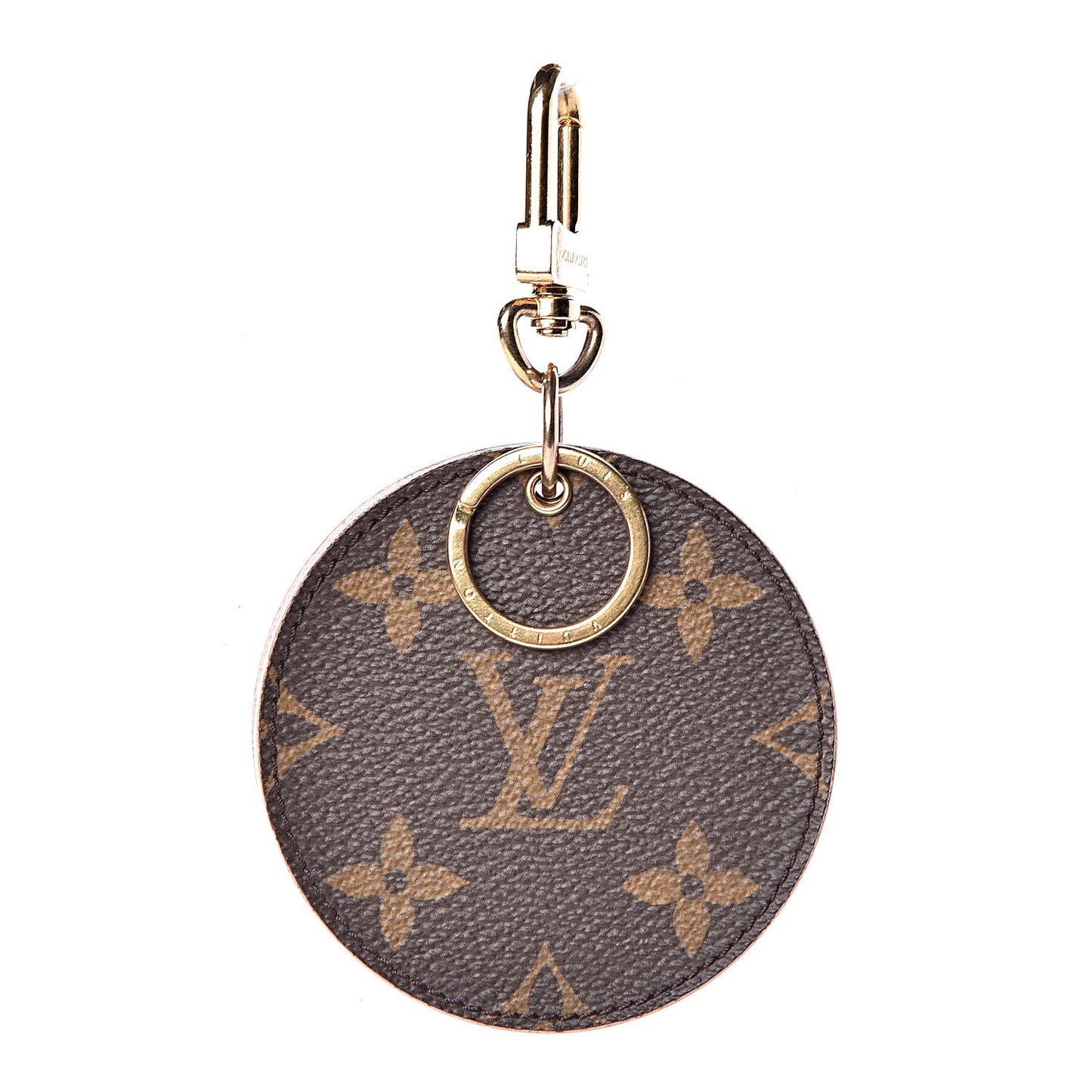 Monogram LV Mirror Bag Charm Key Holder Rose Ballerine