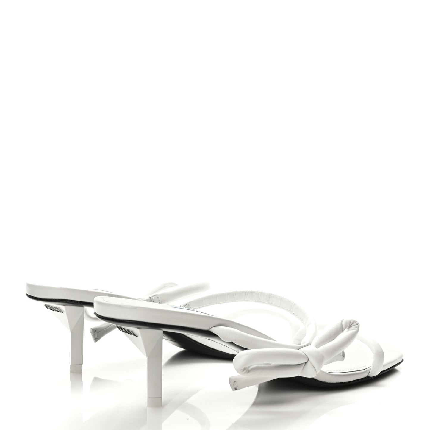 Nappa Bow Strappy 55mm Sandals 38.5 White