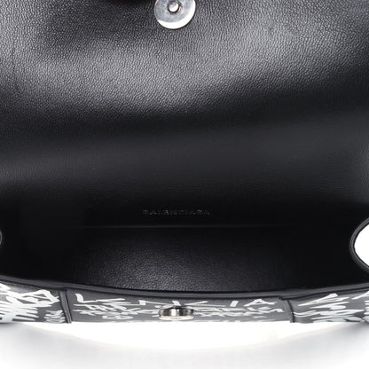 Balenciaga Calfskin Graffiti Hourglass Belt Bag Black 4 of 4
