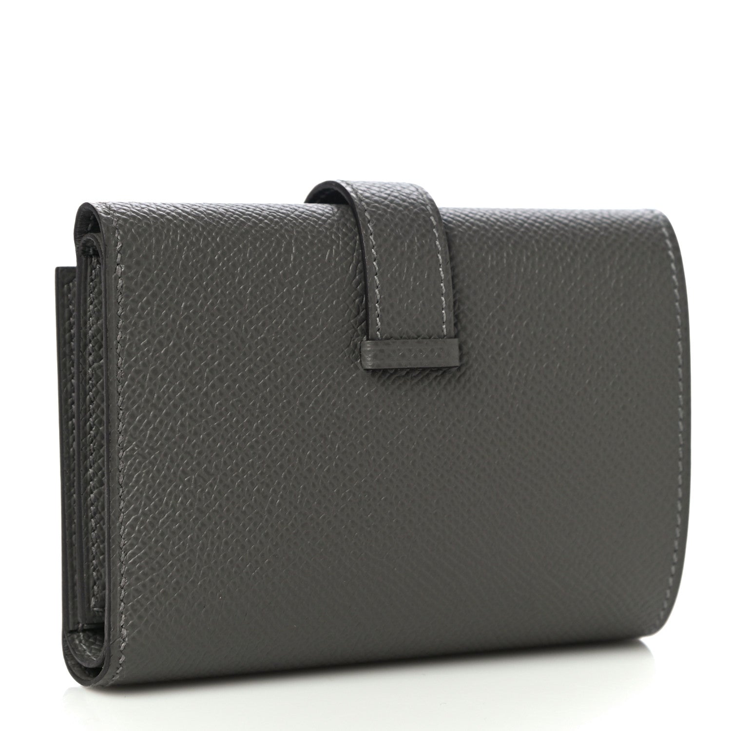 Hermes Epsom Tri-Fold Compact Bearn Wallet Gris Meyer 3 of 10