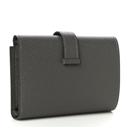 Hermes Epsom Tri-Fold Compact Bearn Wallet Gris Meyer 3 of 10