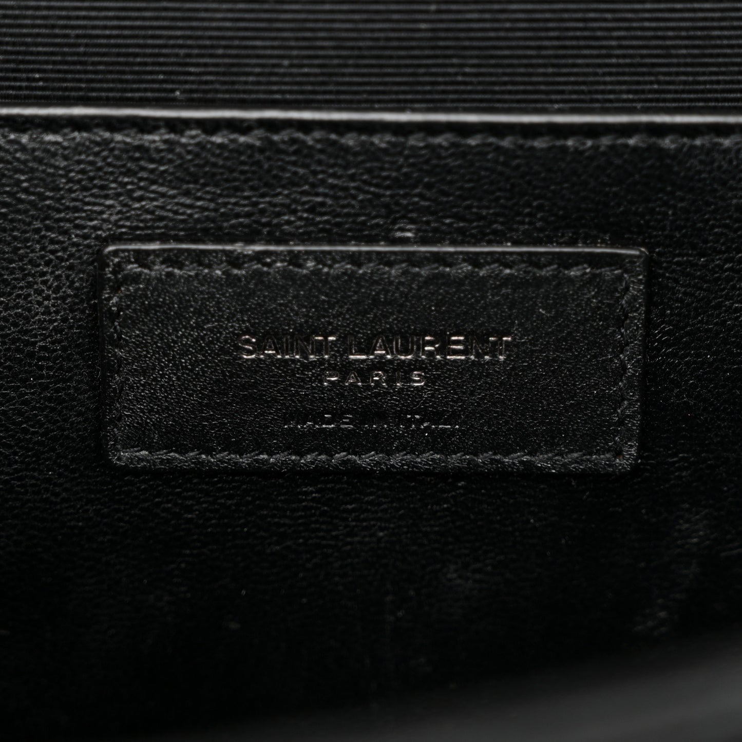 Grain De Poudre Textured Mixed Matelasse Triquilt Medium Monogram Monochrome Satchel Black
