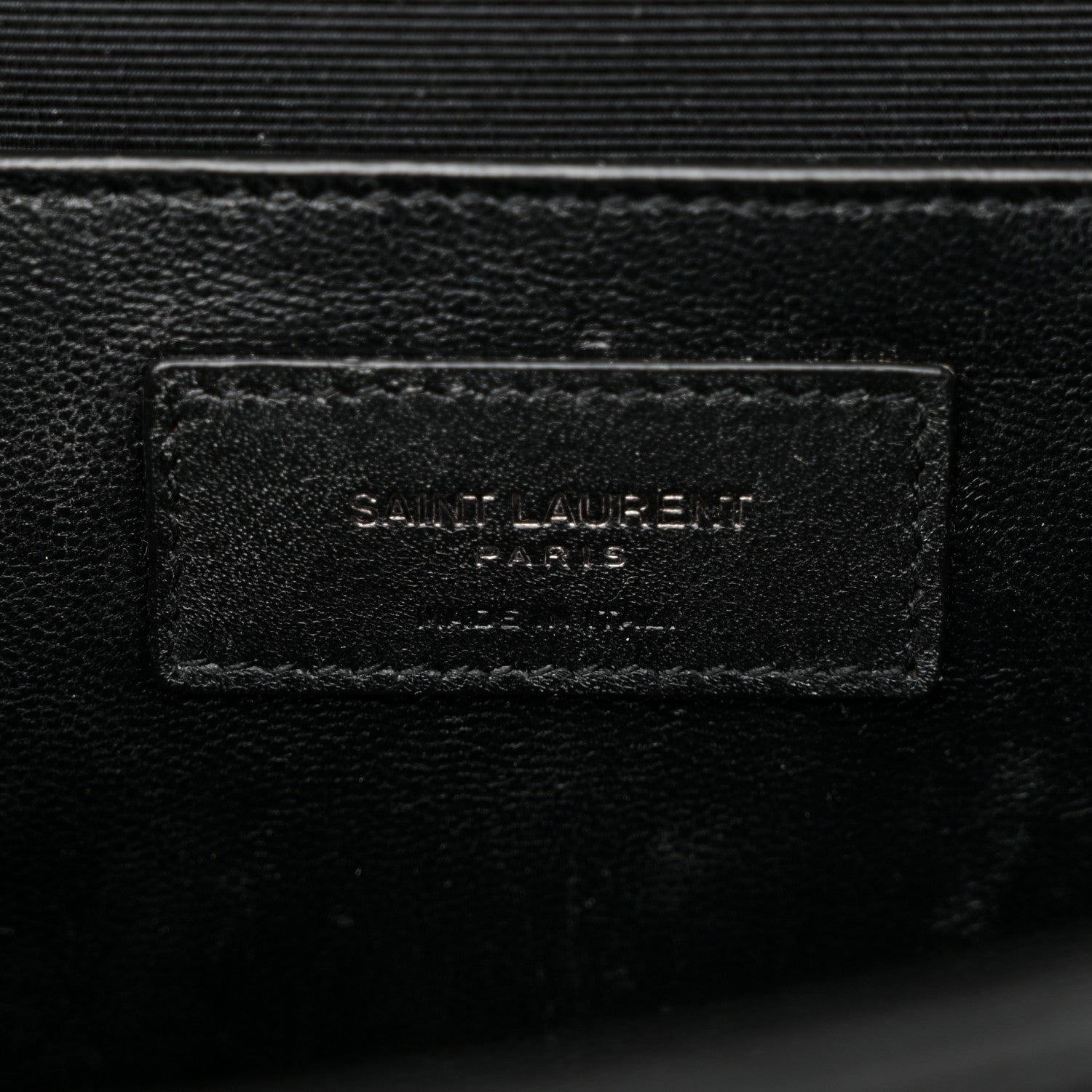 Saint Laurent Grain De Poudre Textured Mixed Matelasse Triquilt Medium Monogram Monochrome Satchel Black 6 of 8