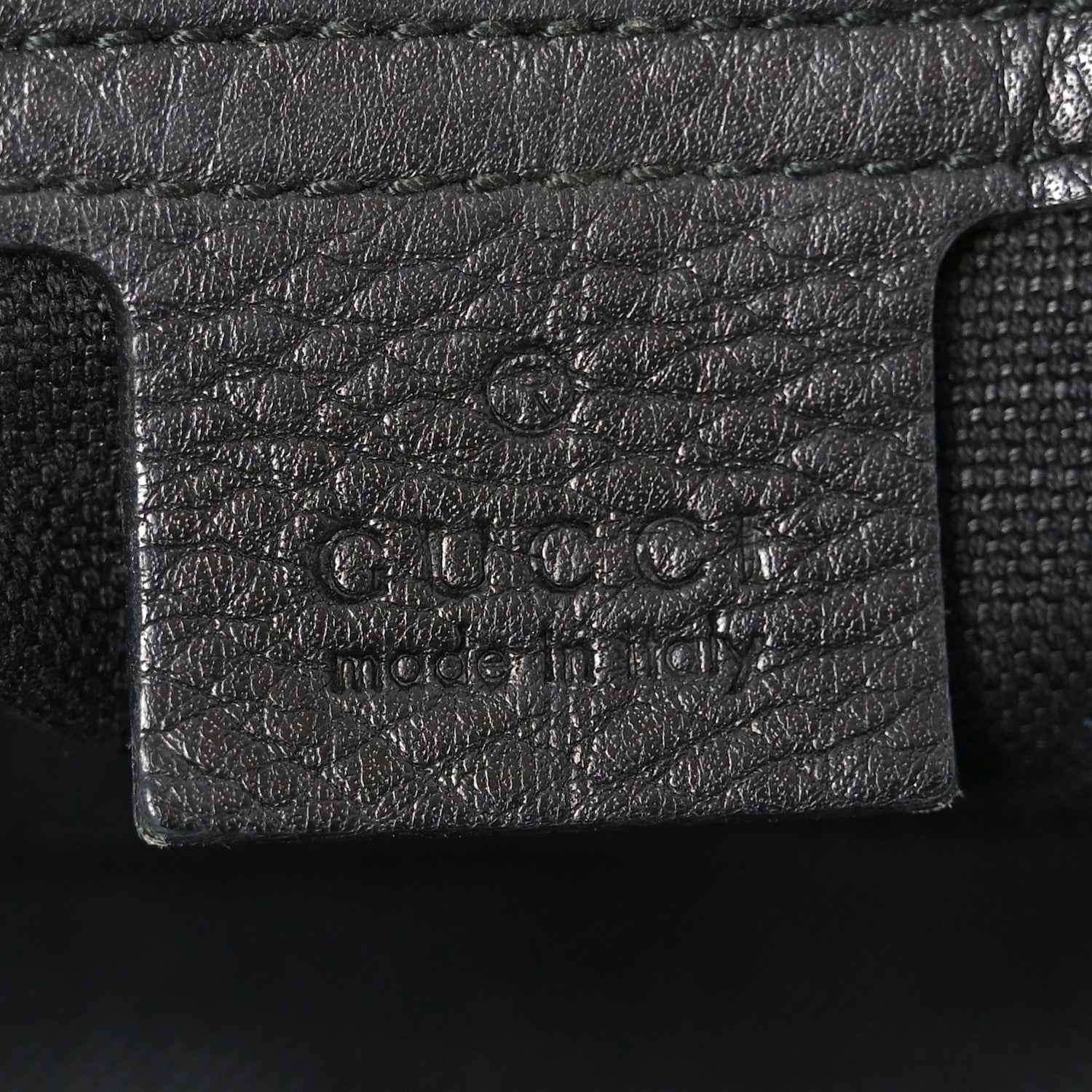 Gucci Pebbled Calfskin Medium Bamboo Shopper Tote Black 6 of 10