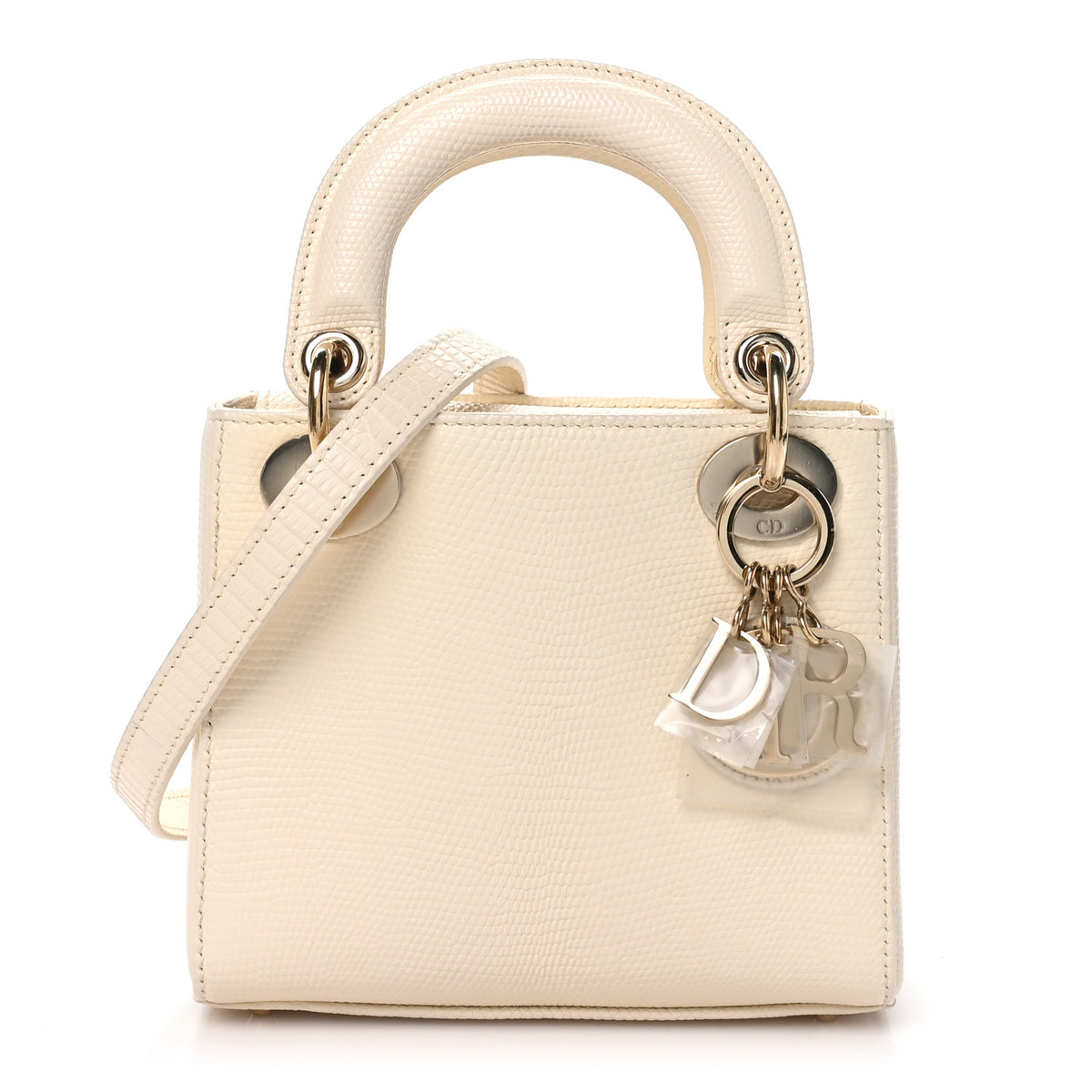 Christian Dior Lizard Mini Lady Dior Latte 1 of 10