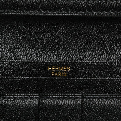 Hermes Shiny Alligator Bearn Wallet Black 6 of 7