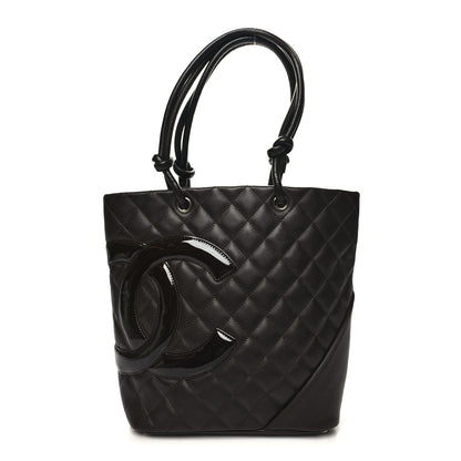 Chanel Calfskin Quilted Medium Cambon Tote Brown 1 of 12