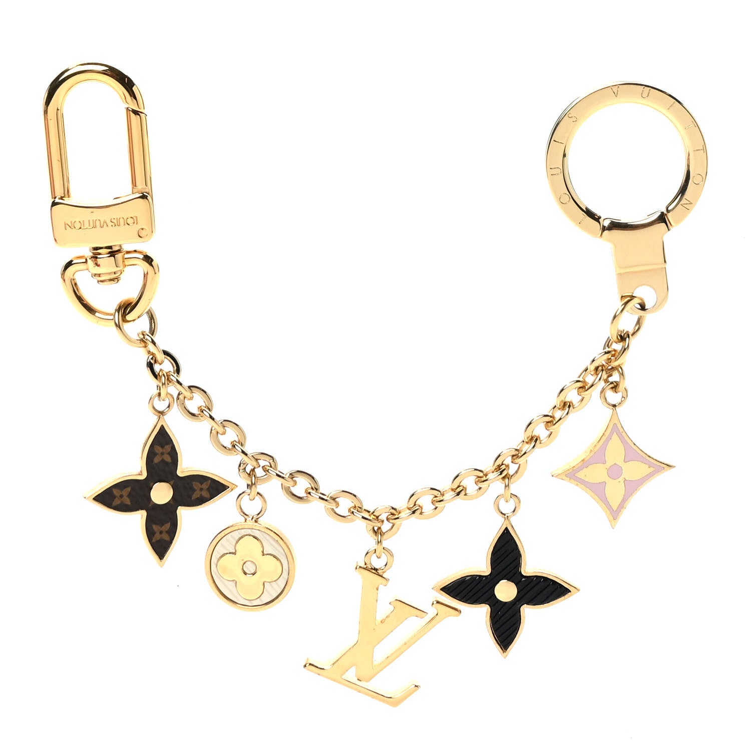 Louis Vuitton Monogram Spring Street Bag Charm Key Holder Gold 1 of 5