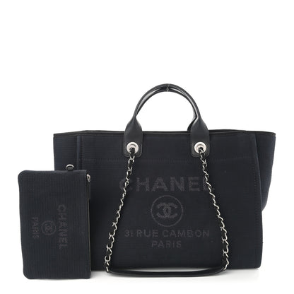 Chanel Mixed Fibers Medium Deauville Tote Black 1 of 12