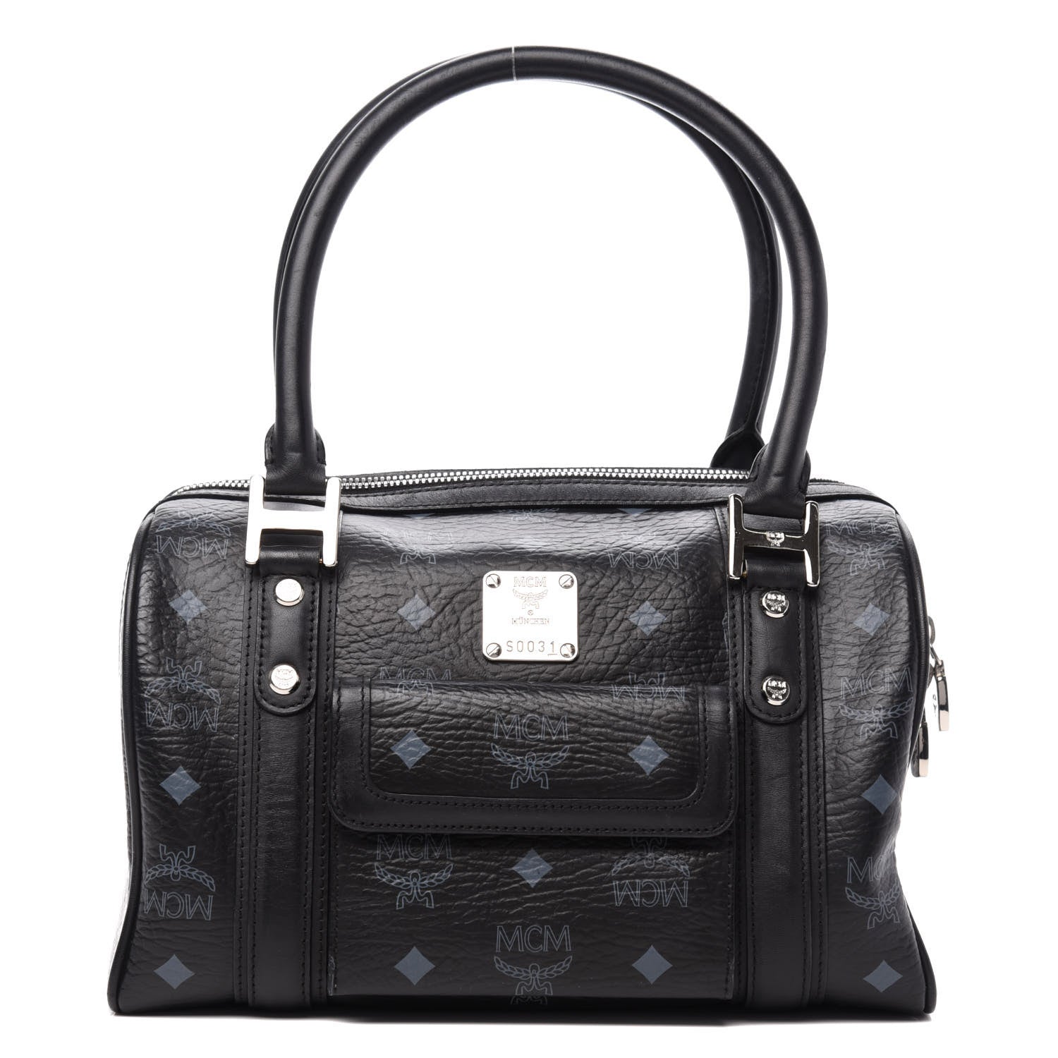 MCM Visetos Small Boston Bag Black 1 of 13