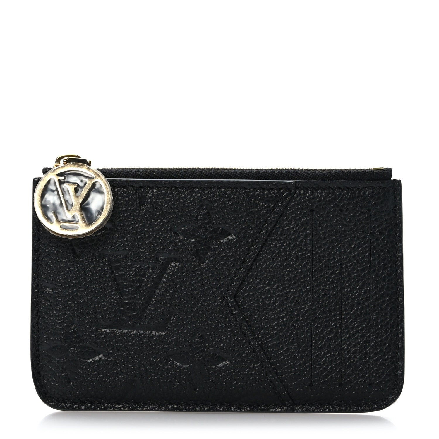 Louis Vuitton Empreinte Monogram Zipped Romy Card Holder Black 1 of 6